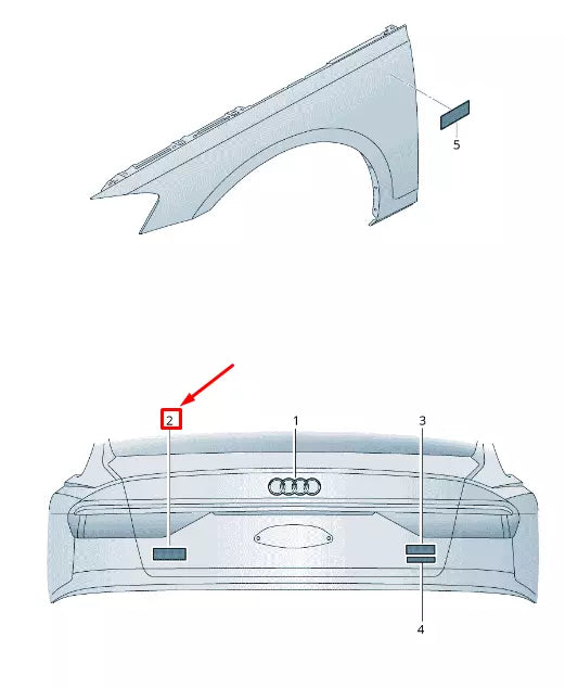 NEW AUDI E-TRON GE REAR TRUNK LID BADGE 4KE8537413Q7 ORIGINAL