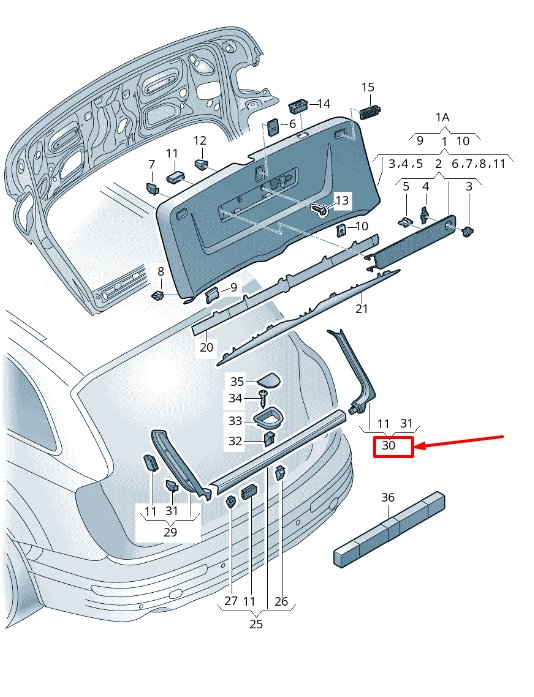new audi q7 4m rear right upper trim panel 4m0867608e ds2 4m0867608eds2 original