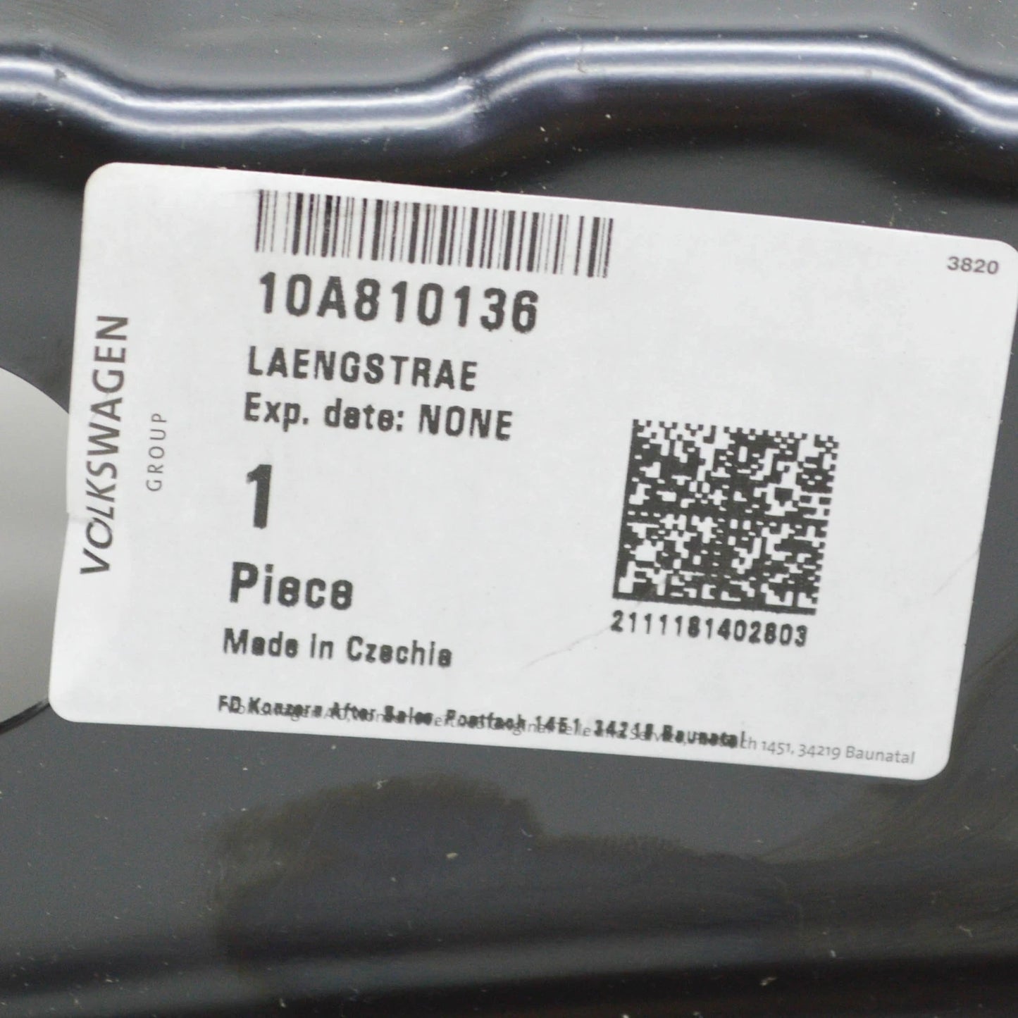 NEW VOLKSWAGEN ID.3 E11 RIGHT UPPER SIDE MEMBER 10A810136