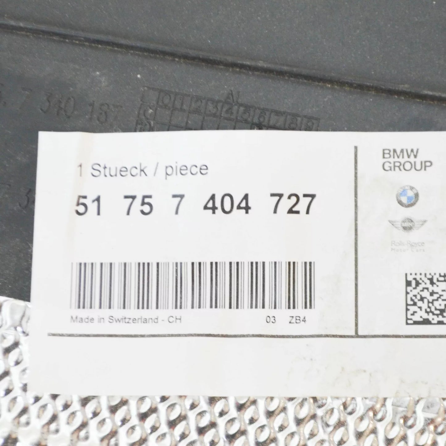 NEW BMW 7 G11 REAR REAR DIFFUSER DIESEL FUEL 51757404727 ORIGINAL