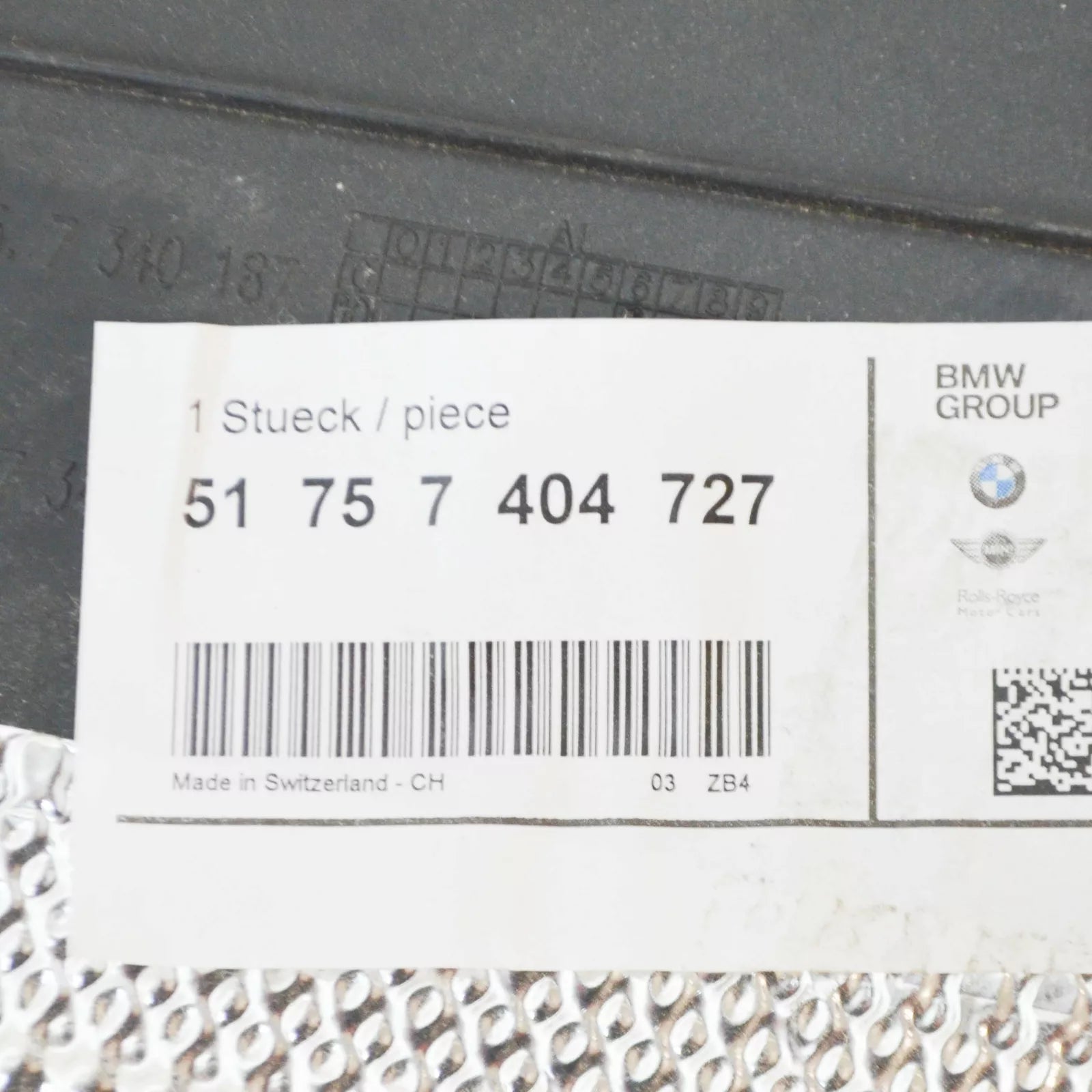 NEW BMW 7 G11 REAR REAR DIFFUSER DIESEL FUEL 51757404727 ORIGINAL