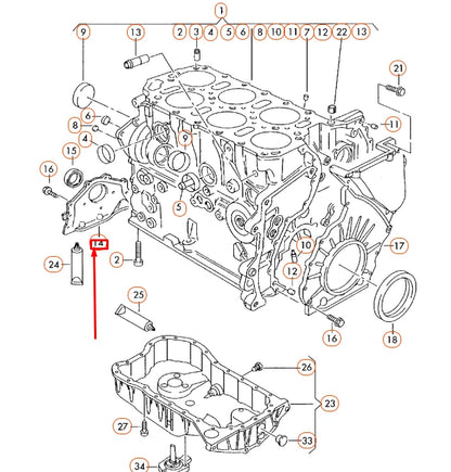 NEW AUDI A3 8P FRONT CRANKSHAFT SEALING FLANGE 022103151D ORIGINAL