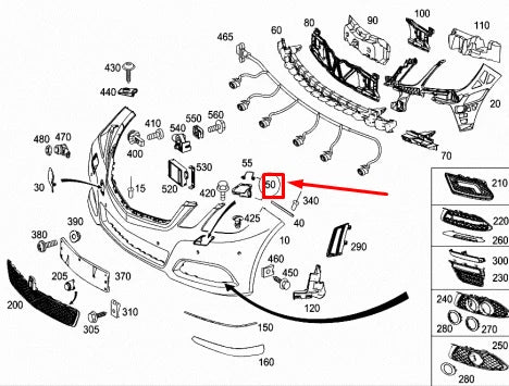 NEW MB E W212 AMG RIGHT HEADLIGHT WASHER COVER CAP A21288004059999 ORIGINAL