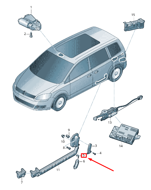 new vw sharan 7n sliding door spring 7n0905236 original