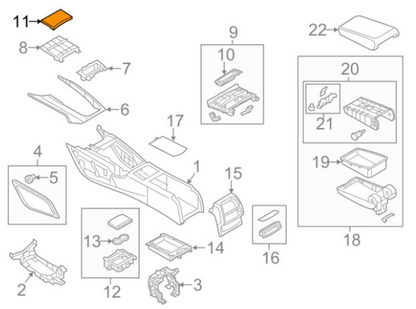 new audi a6 c7 center console molding trim 4g0863440aeqx9 original