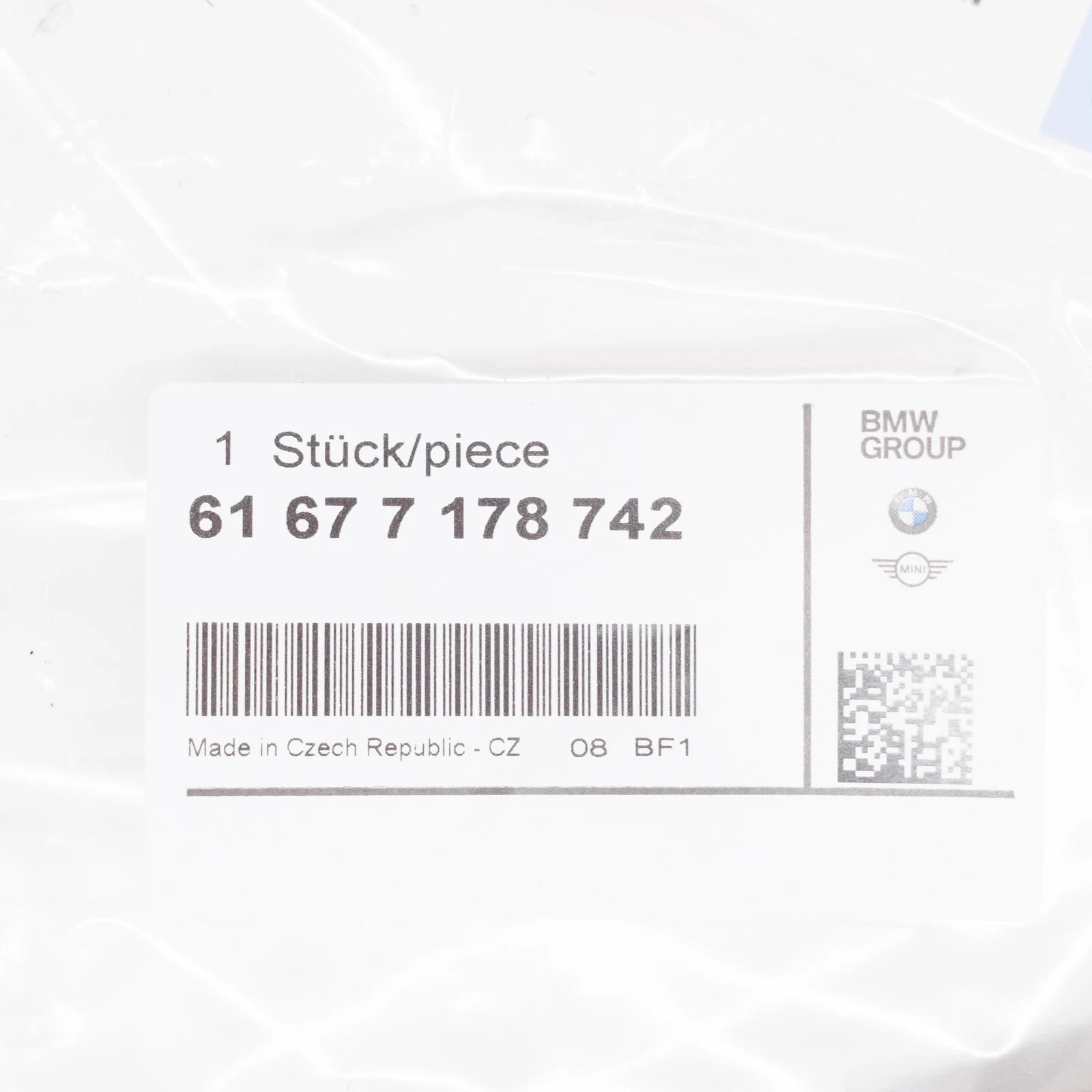 NEW BMW 5 F10 2015 HEADLIGHT CLEANING SYSTEM HOSE 7178742 61677178742 ORIGINAL