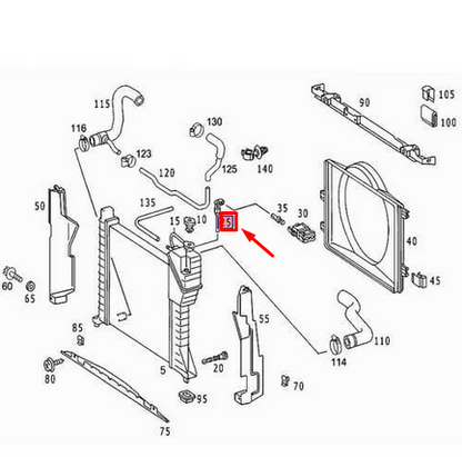 NEW MERCEDES-BENZ SL R129 ENGINE COOLANT LEVEL SENSOR A1295450224 ORIGINAL