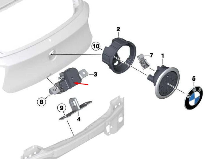 NEW BMW 1 F20 TAILGATE LOCK 51247248075 7248075 ORIGINAL