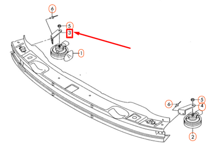 NEW AUDI A4 B8 RIGHT LOW TONE FANFARE SPRING SHACKLE 8K0951230A ORIGINAL