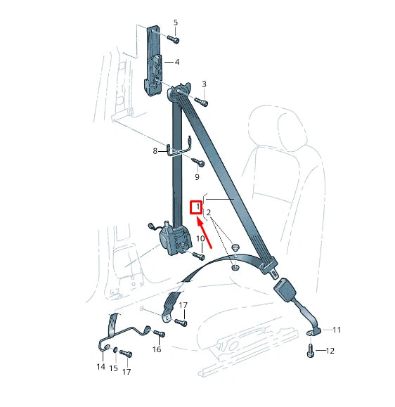 NEW VW GOLF VII 5G MK7 FRONT RIGHT SEATBELT 5G3857706TTM ORIGINAL