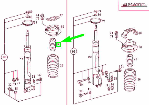 NEW MERCEDES-BENZ E W124 FRONT SHOCK ABSORBER RUBBER STOP A1293230544 ORIGINAL
