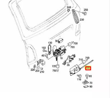 NEW MERCEDES-BENZ E T-MODEL S211 TAILGATE LOCK ACTUATOR A2117400535 ORIGINAL