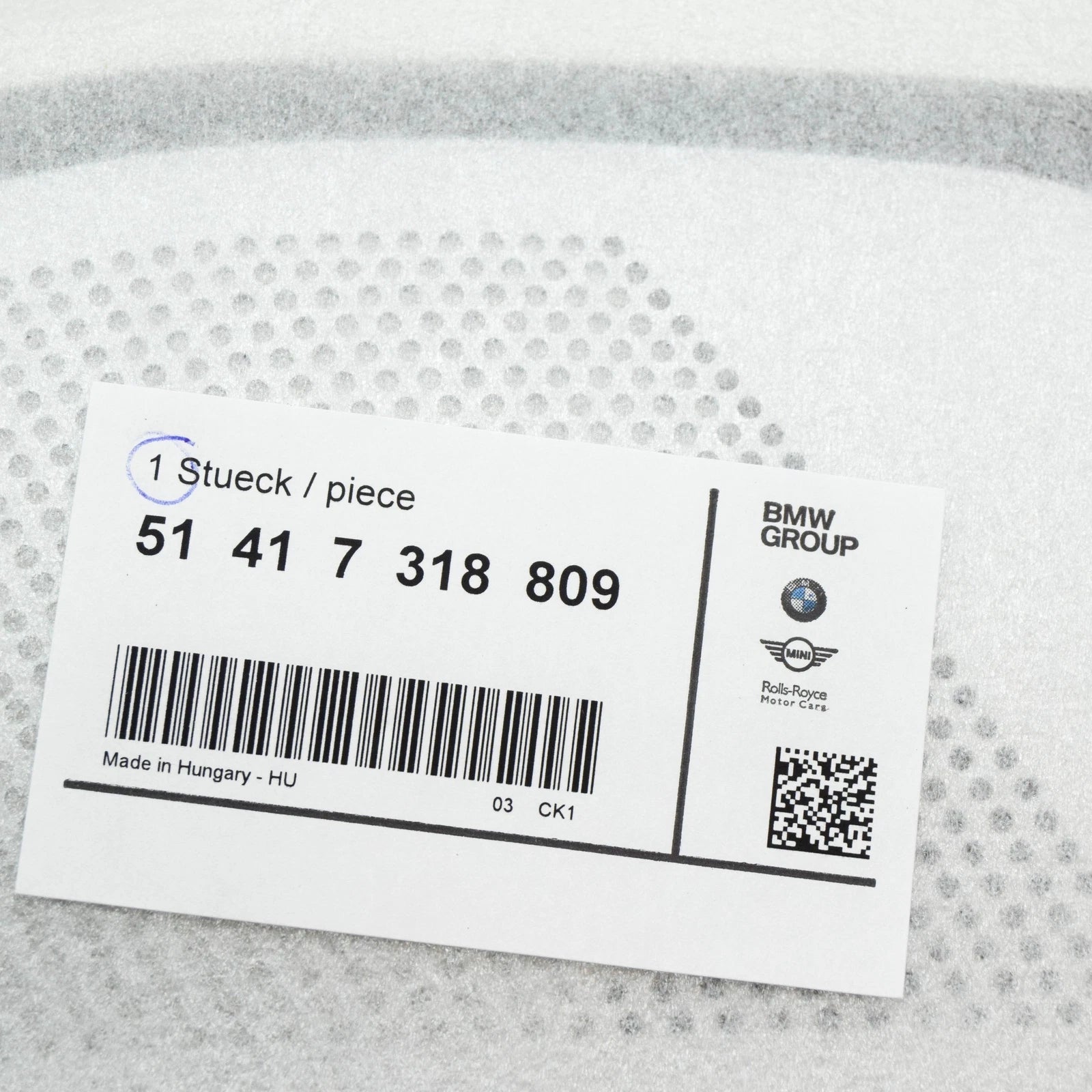 NEW BMW 5 F10 FRONT LEFT DOOR LOUDSPEAKER COVER 7318809 51417318809 ORIGINAL