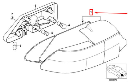 NEW BMW Z3 COUPE E36 REAR LEFT TAILLIGHT 63212695039 2695039 ORIGINAL