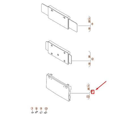 NEW AUDI A3 8V FRONT NUMBER PLATE HOLDER 8V5807287E3FZ
