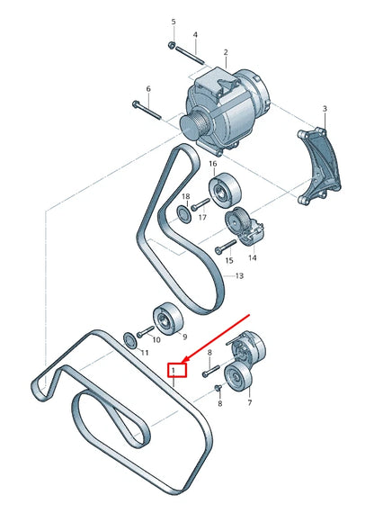 NEW AUDI A6 AVANT C6 ACCESSORY DRIVE BELT 06E903137N