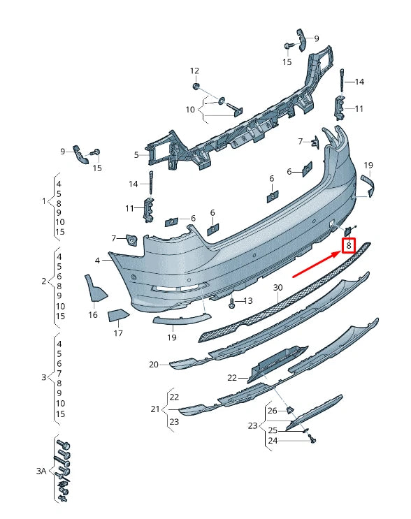 NEW AUDI Q7 4M REAR BUMPER TOWING EYE COVER 8V5807441 GRU 8V5807441GRU ORIGINAL