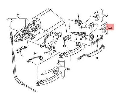NEW AUDI A7 4G FRONT RIGHT HANDLE KEY HOLE TRIM COVER RHD 4H2837880CGRU