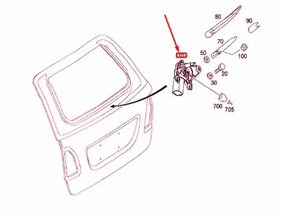 NEW MERCEDES-BENZ ML W164 REAR WIPER MOTOR A2518200042