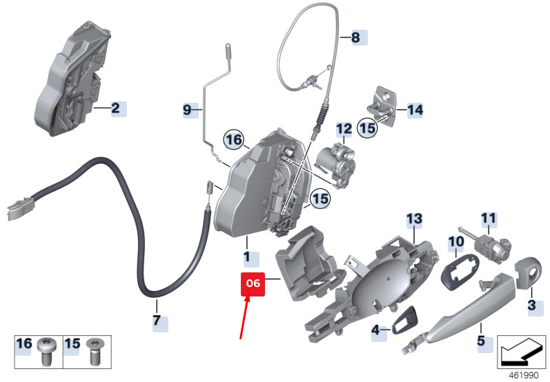 new bmw x3 f25 front door handle capsule 51217331739 7331739 original