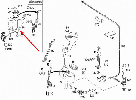 NEW MERCEDES-BENZ S-CLASS W221 WINDSCREEN WASHER FLUID TANK A2218691020