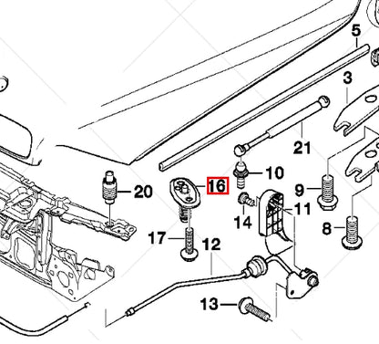 NEW BMW 5 E39 UPPER BONNET HOOD LOCK PART 51238176594 8176594 ORIGINAL