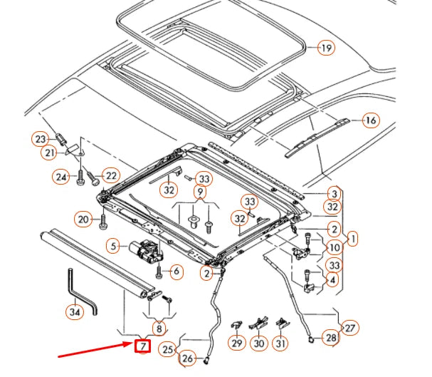 NEW AUDI A5 8T ROOF ROLLER SUNBLIND 8T08773075L9 ORIGINAL