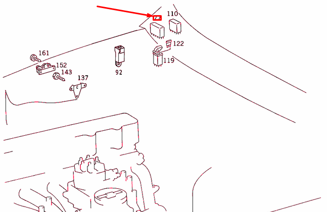 NEW MERCEDES-BENZ E W124 FUEL PUMP RELAY A0035452005 ORIGINAL