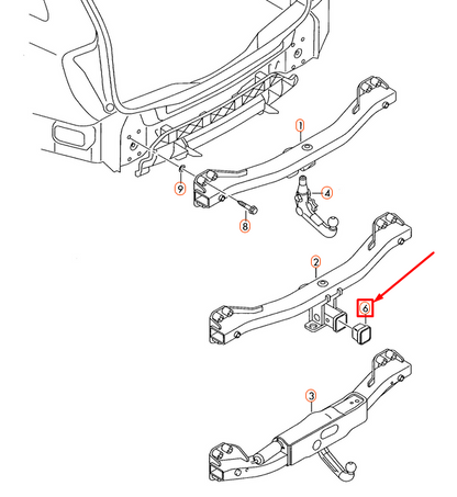 NEW AUDI Q7 4L REAR BUMPER TOW HITCH CAP 7L0803593 ORIGINAL
