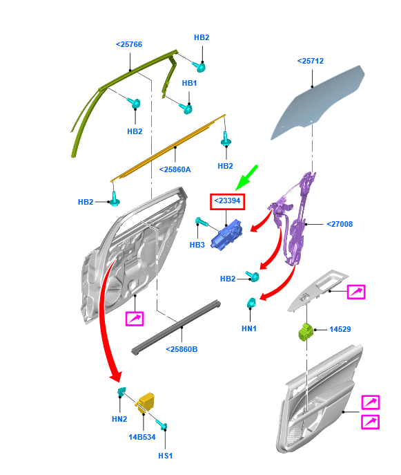 new ford mondeo mk4 rear left door window control motor 5197935 original