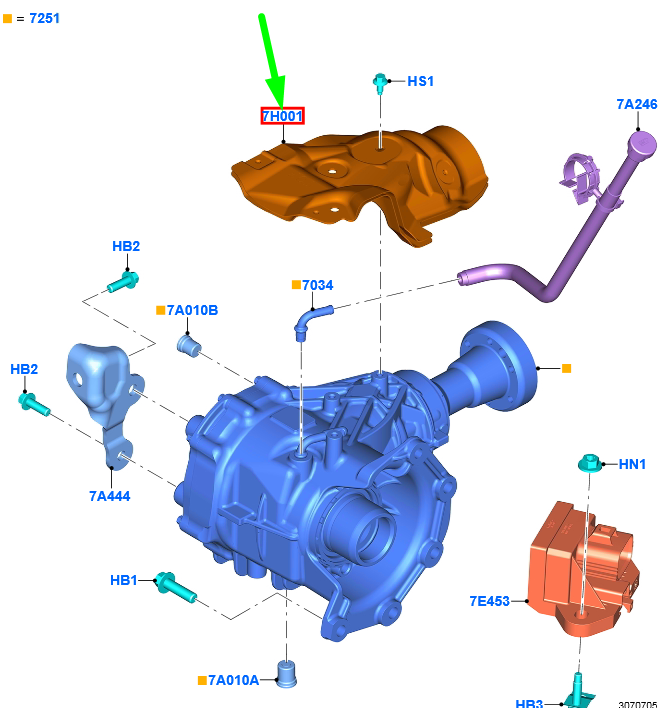 new ford kuga mk2 c520 transfer case heat shield 5277081 ej7p-7f469-ab original