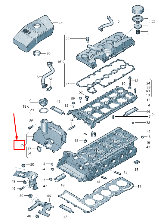 new audi rsq3 8u engine timing cover 07k109283q original