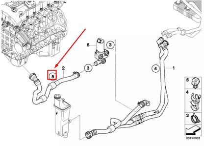 NEW BMW X3 E83 COOLING WATER HOSE CLAMP 17123428483 3428483 ORIGINAL
