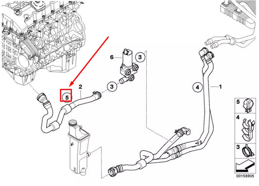 NEW BMW X3 E83 COOLING WATER HOSE CLAMP 17123428483 3428483 ORIGINAL