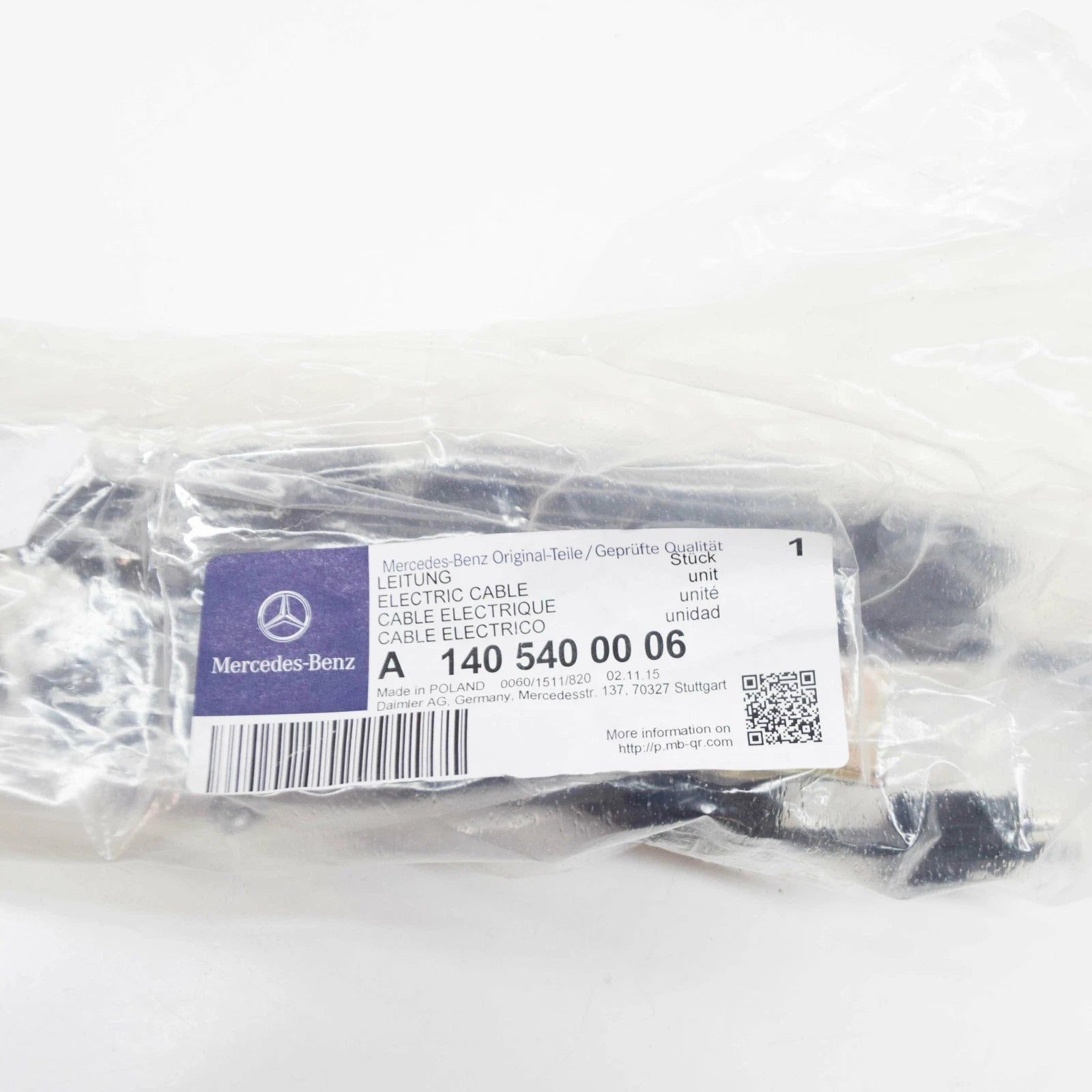 NEW MERCEDES-BENZ S W140 PRE-GLOW SYSTEM CABLE HARNESS A1405400006 ORIGINAL