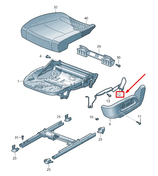 NEW VW SHARAN 7N FRONT LEFT SEAT RETAINING BAR 5N0881559B