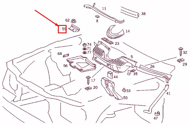 NEW MERCEDES-BENZ E W124 BATTERY HOLD DOWN PLATE A1246260042 ORIGINAL