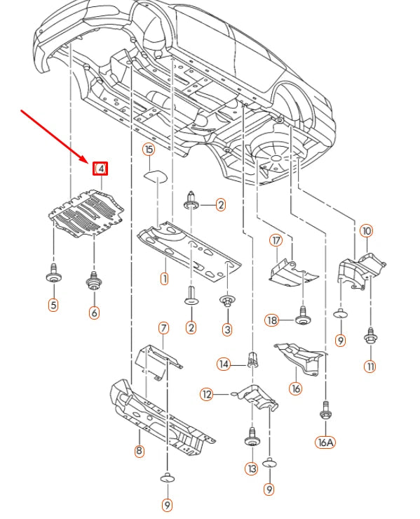 NEW VOLKSWAGEN BEETLE A5 ENGINE BOTTOM SPLASH SHIELD COVER 5C0825237D ORIGINAL