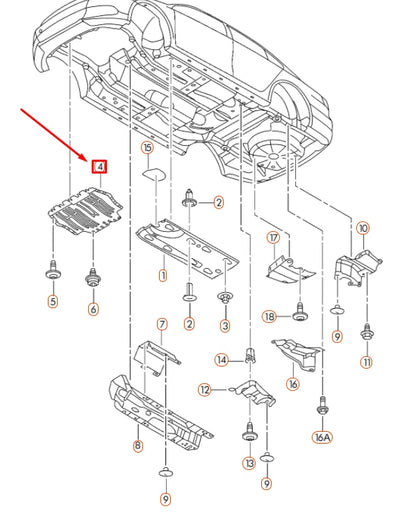 NEW VOLKSWAGEN BEETLE A5 ENGINE BOTTOM SPLASH SHIELD COVER 5C0825237D ORIGINAL