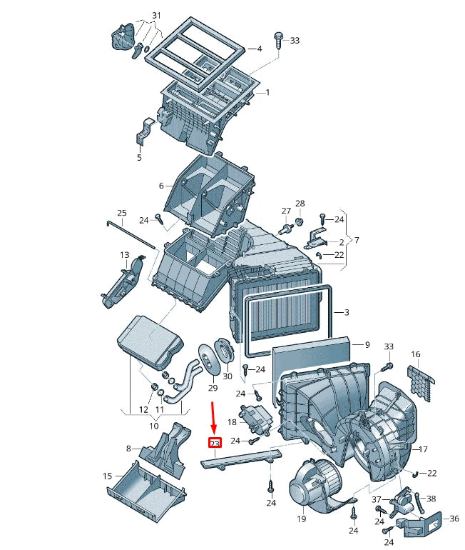 NEW VW TRANSPORTER VI T6 FILTER ELEMENT COVER 7H1819913