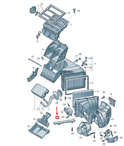 NEW VW TRANSPORTER VI T6 FILTER ELEMENT COVER 7H1819913