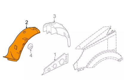 NEW MB SPRINTER FRONT LEFT WHEEL INNER LINER SPLASH SHIELD A9066840277 ORIGINAL