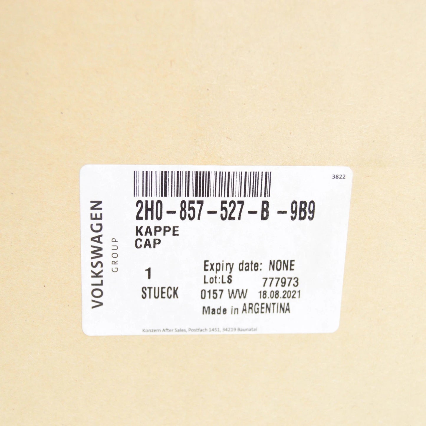 NEW VW AMAROK FRONT LEFT DOOR MIRROR CAP COVER 2H0857527B 9B9