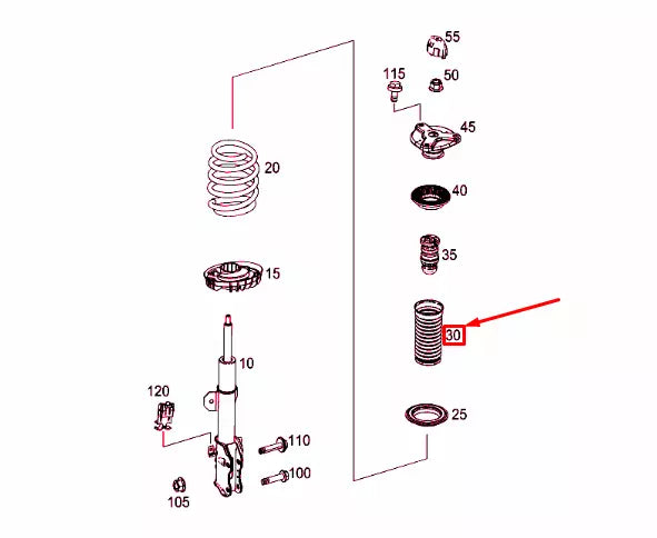 NEW MERCEDES-BENZ VITO W447 FRONT SPRING BELLOW A4473230092 ORIGINAL