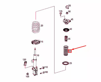NEW MERCEDES-BENZ VITO W447 FRONT SPRING BELLOW A4473230092 ORIGINAL
