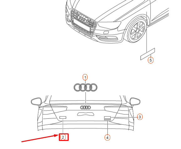 new audi rs7 sportback 4g8 rear emblem badge 4g88537402zz original