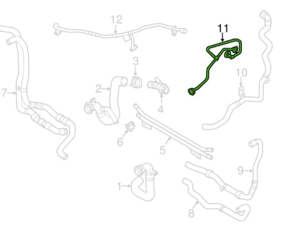 NEW AUDI Q5 FY FRONT COOLANT HOSE PIPE 80A121081DB ORIGINAL