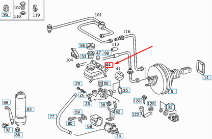 NEW MERCEDES-BENZ S W140 BRAKE MASTER CYLINDER RESERVOIR A0004301102 ORIGINAL