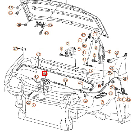 NEW VOLKSWAGEN CADDY 2K FRONT BONNET HOOD LID LOCK 1T0823509C