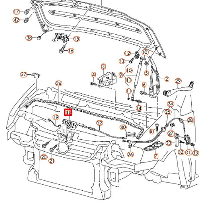 NEW VOLKSWAGEN CADDY 2K FRONT BONNET HOOD LID LOCK 1T0823509C